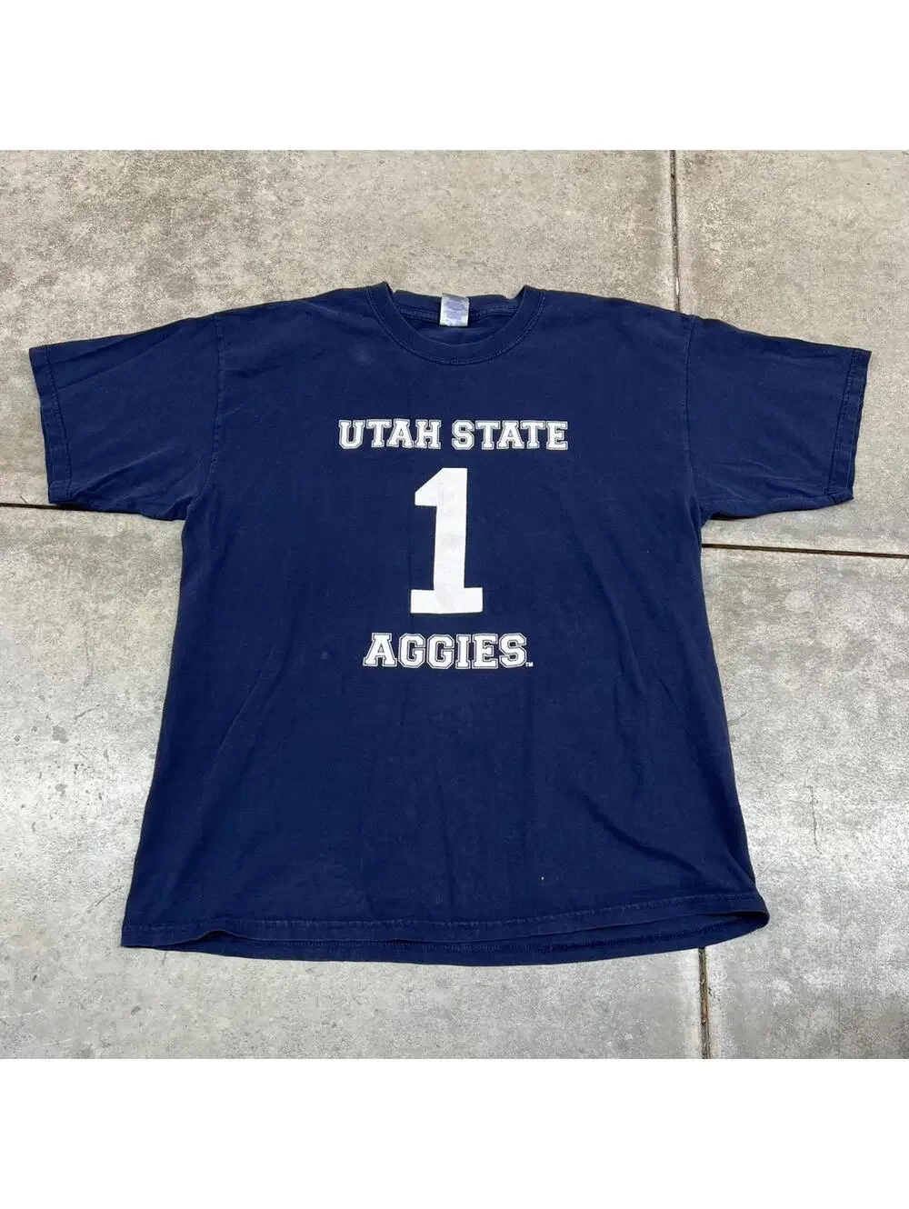 vintage utah state university aggies navy collegiate shirt size xl